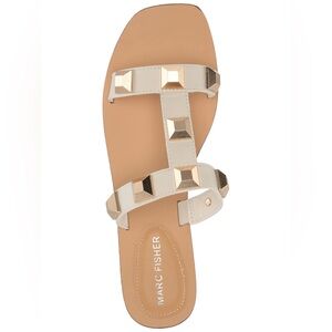 Marc Fisher Cream Sandals Minimalist Design